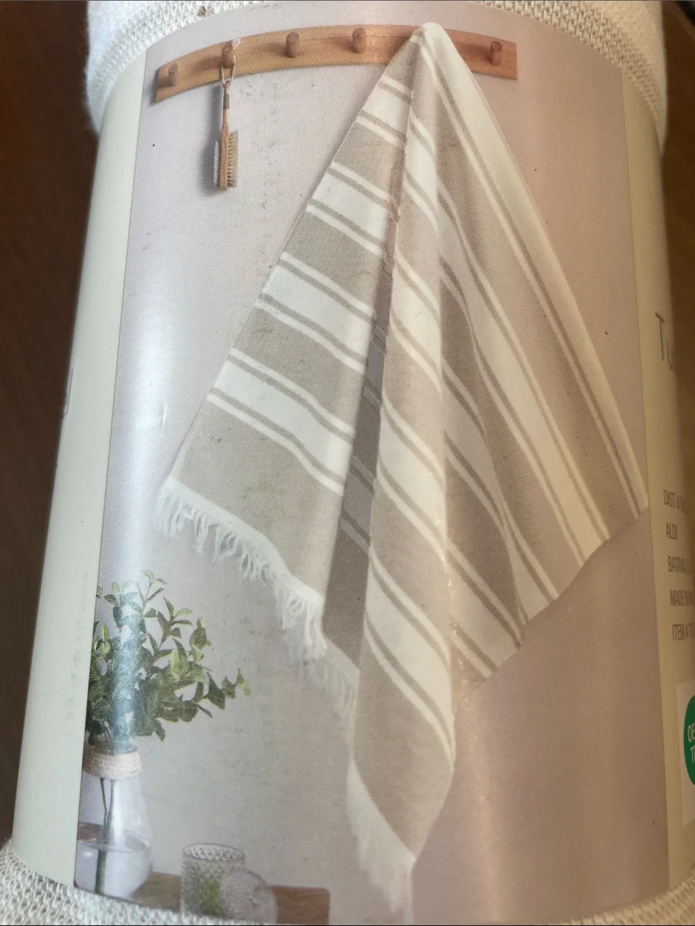 Cream Turkish-Style Bath Towel NWT!